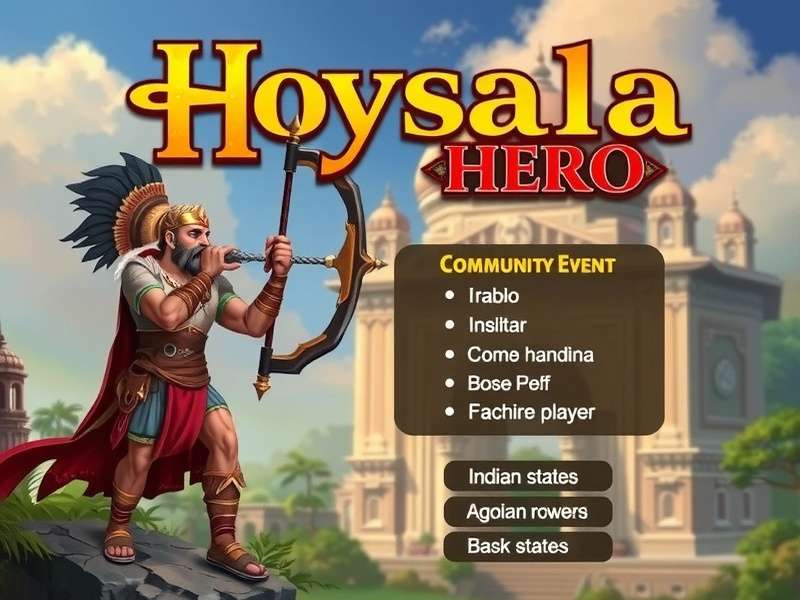 Hoysala Hero showing language selection screen with multiple Indian languages