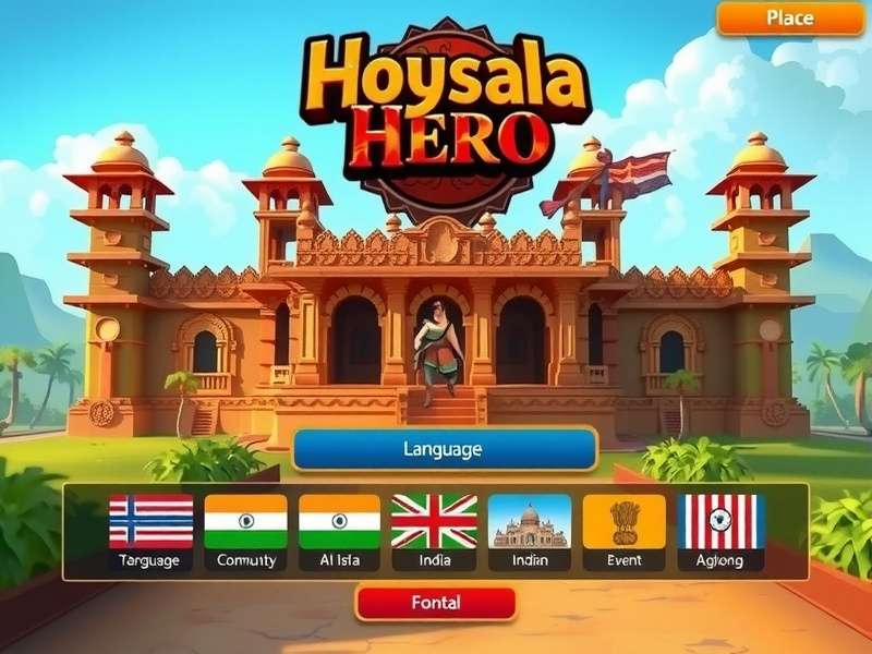 Hoysala Hero community event screen showing players from different Indian states